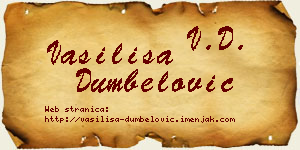 Vasilisa Dumbelović vizit kartica
